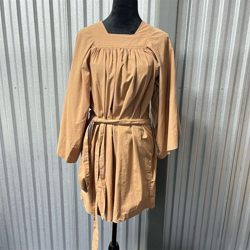 DÔEN Dress Women's XS Fawn Calder Mini Boho‎ Mini Long Sleeve Flowy Belt - Picture 11 of 11